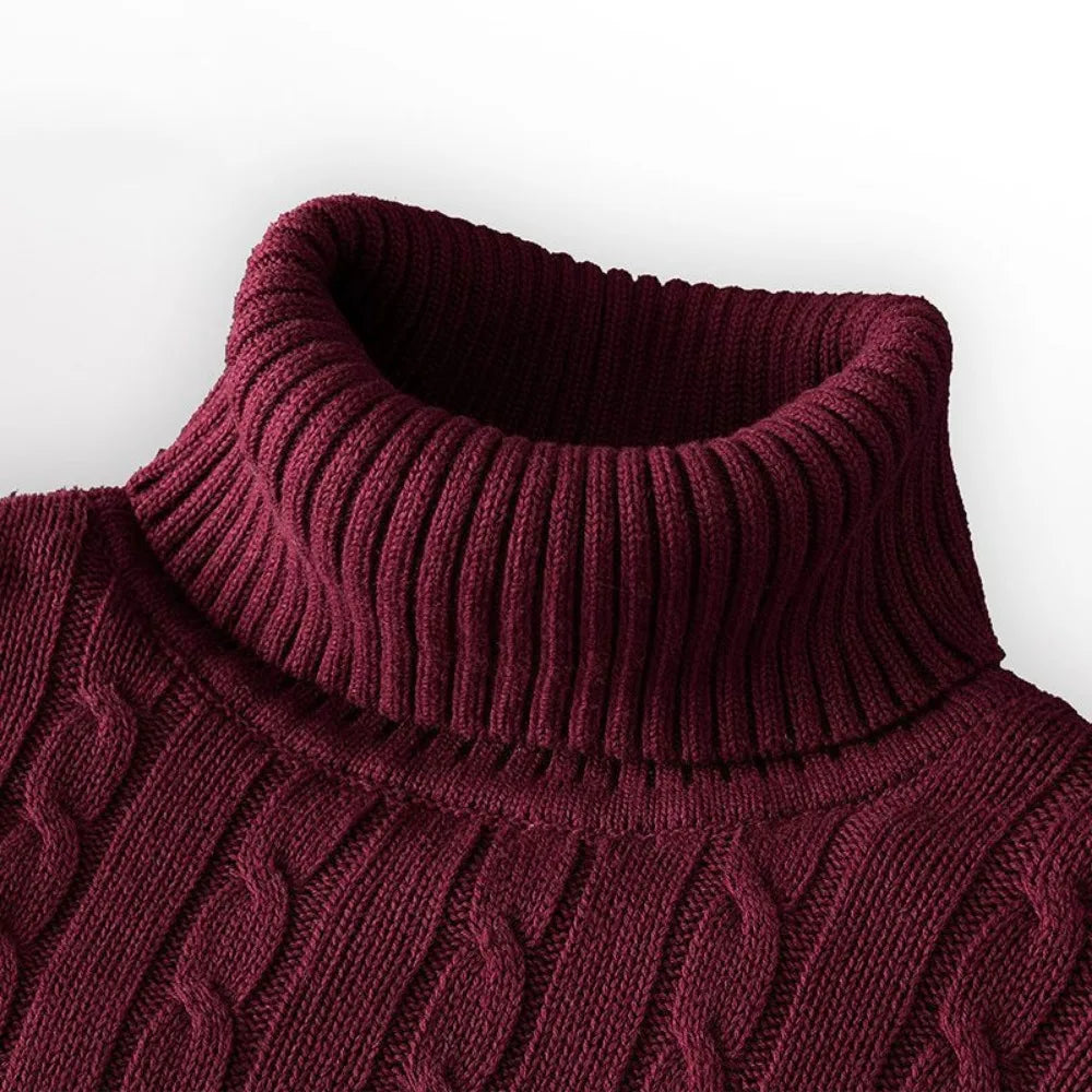 Eternal Elegance – Men's Turtleneck Sweater