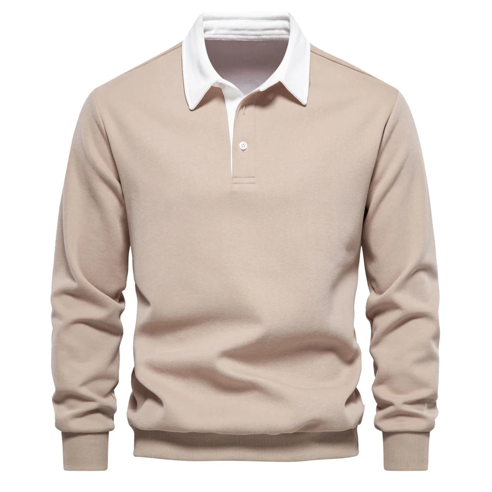 Elite Polo Comfort – Men's Polo Neck Sweatshirt Autumn/Winter