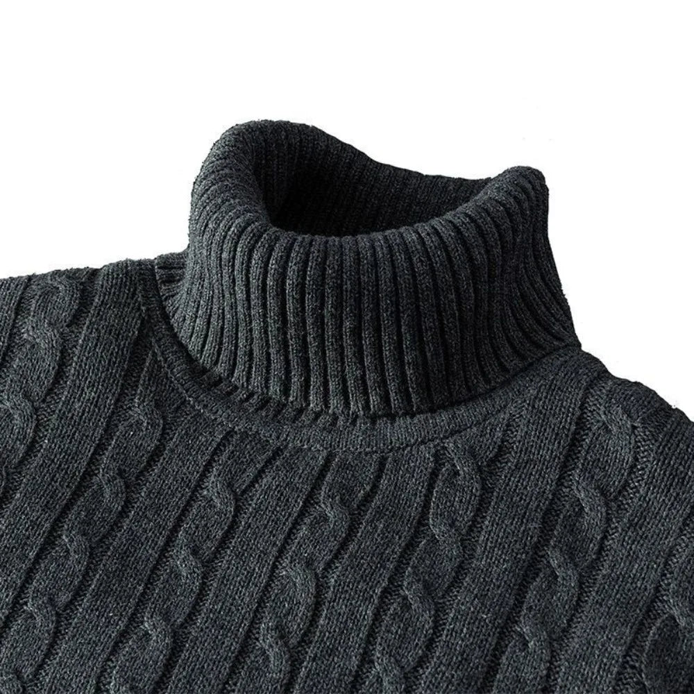 Eternal Elegance – Men's Turtleneck Sweater