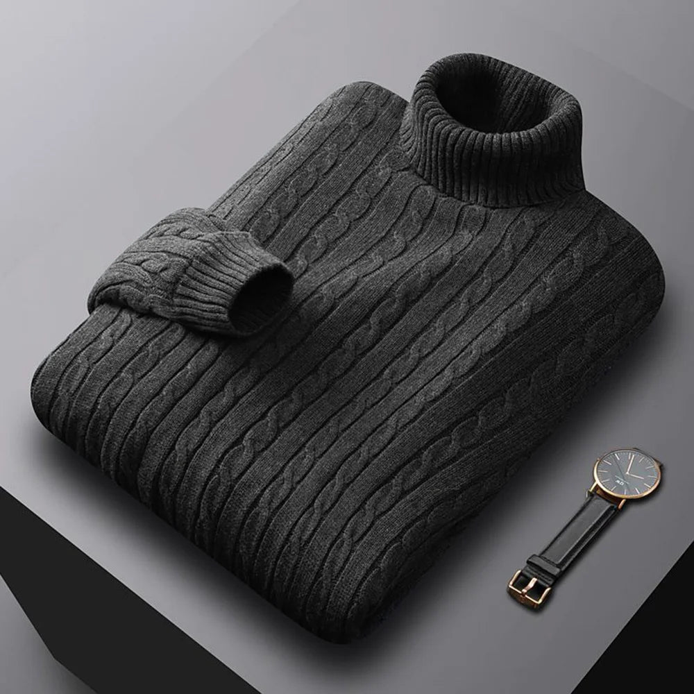 Eternal Elegance – Men's Turtleneck Sweater