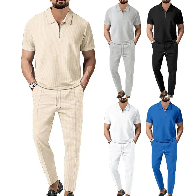 Urban Waffle Set – Men’s Casual & Sophisticated Autumn Outfit