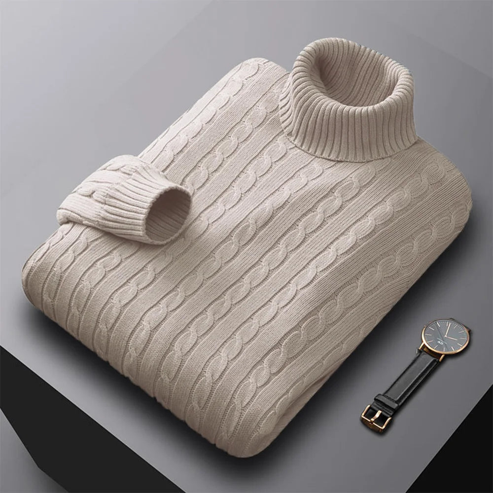 Eternal Elegance – Men's Turtleneck Sweater