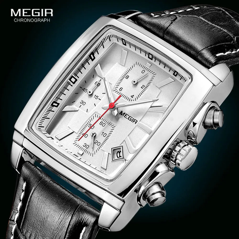 Megir Square Chrono Elegance
