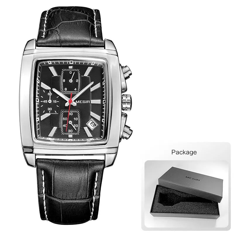 Megir Square Chrono Elegance