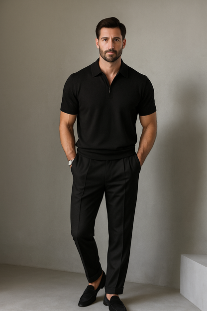 Urban Waffle Set – Men’s Casual & Sophisticated Autumn Outfit
