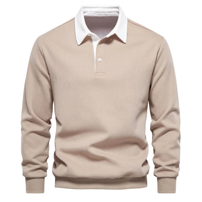 Elite Polo Comfort – Men's Polo Neck Sweatshirt Autumn/Winter