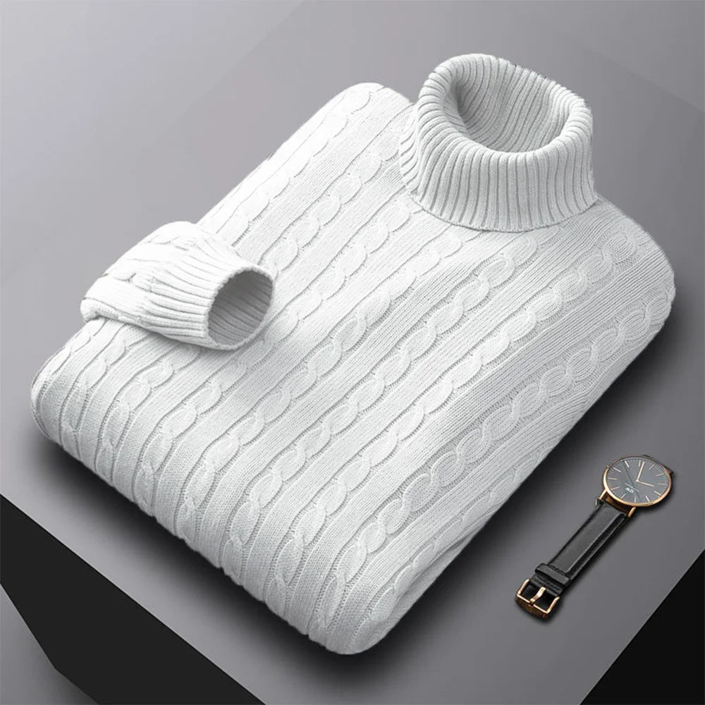 Eternal Elegance – Men's Turtleneck Sweater