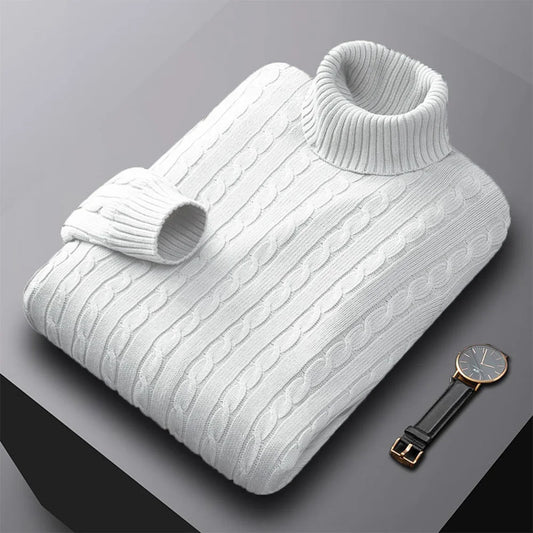 Eternal Elegance – Men's Turtleneck Sweater