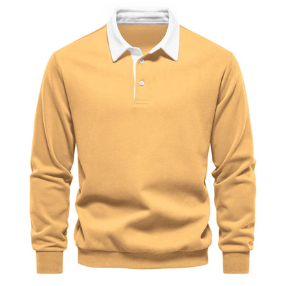 Elite Polo Comfort – Men's Polo Neck Sweatshirt Autumn/Winter