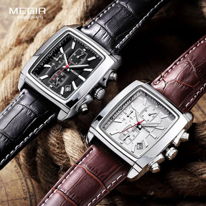 Megir Square Chrono Elegance