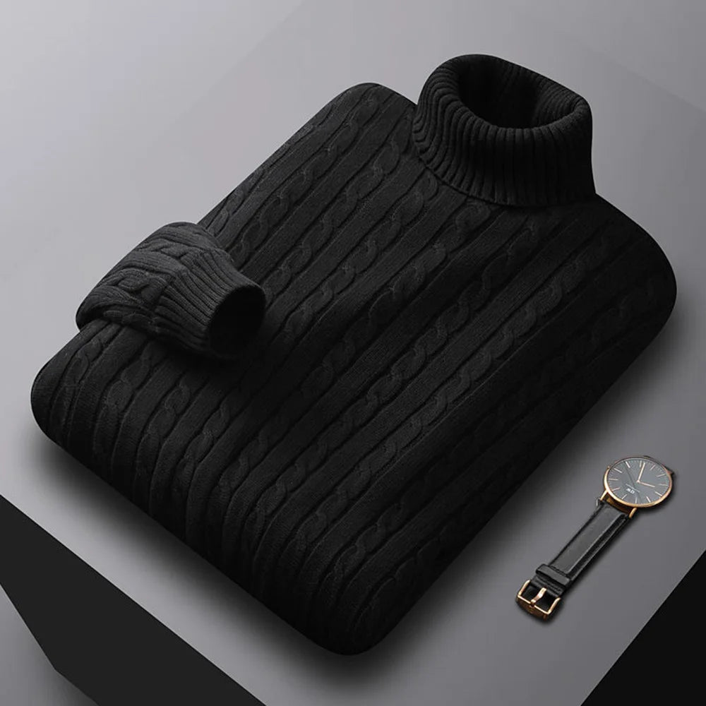 Eternal Elegance – Men's Turtleneck Sweater