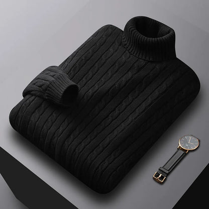 Eternal Elegance – Men's Turtleneck Sweater