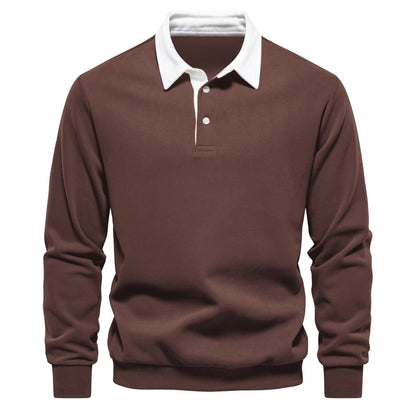 Elite Polo Comfort – Men's Polo Neck Sweatshirt Autumn/Winter