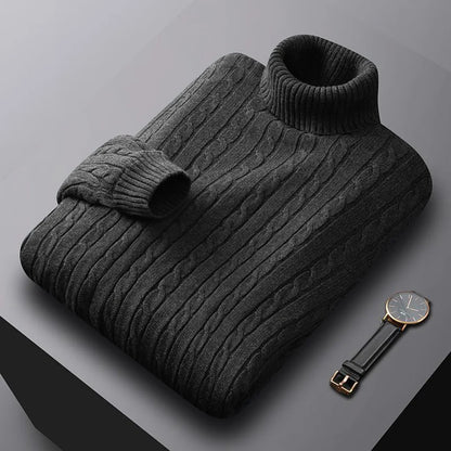 Eternal Elegance – Men's Turtleneck Sweater