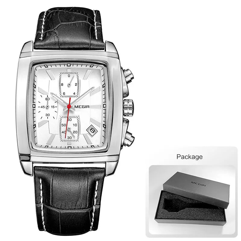 Megir Square Chrono Elegance