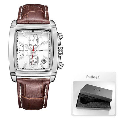 Megir Square Chrono Elegance