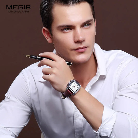 Megir Square Chrono Elegance