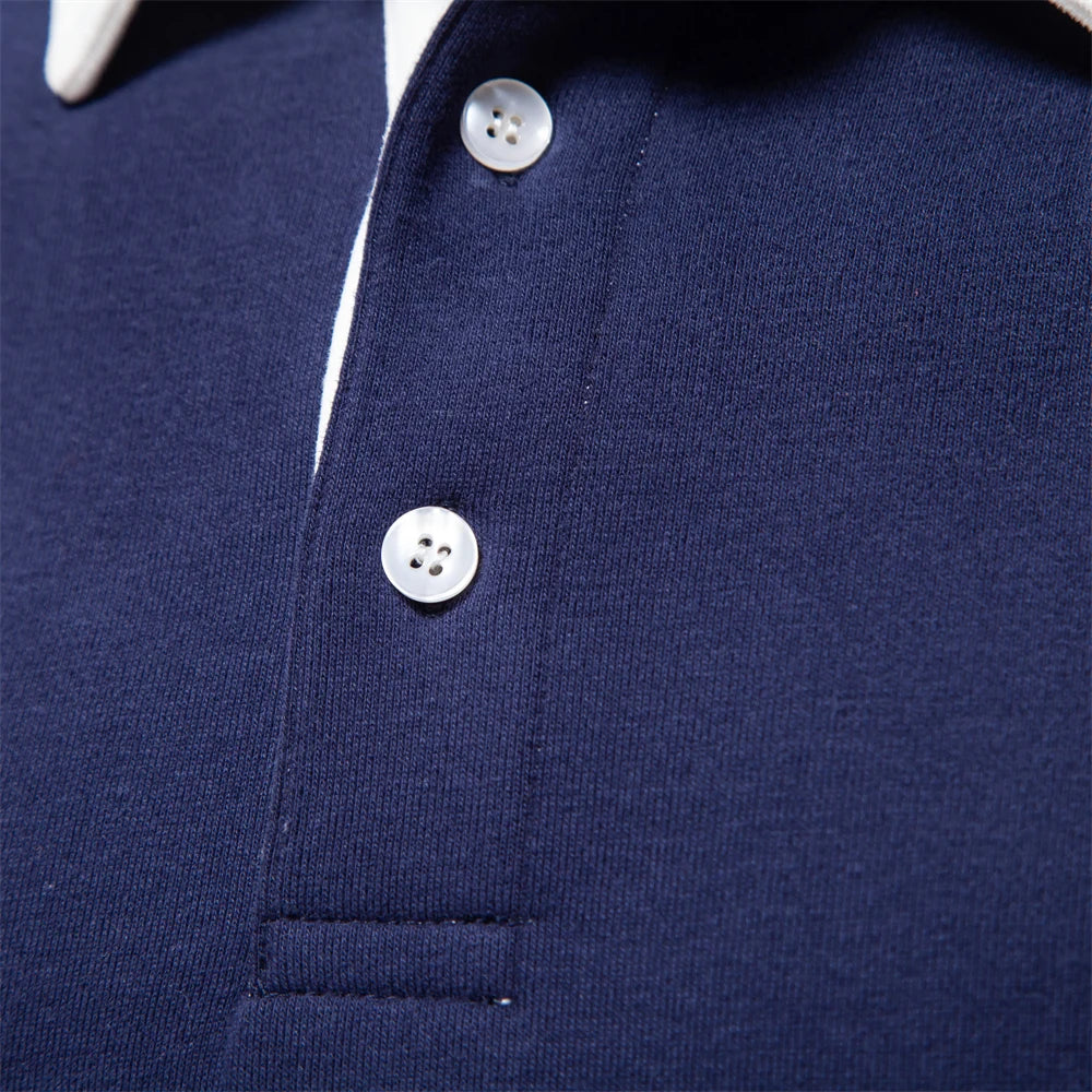 Elite Polo Comfort – Men's Polo Neck Sweatshirt Autumn/Winter