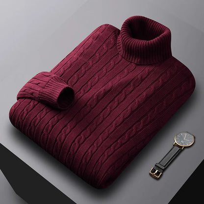 Eternal Elegance – Men's Turtleneck Sweater