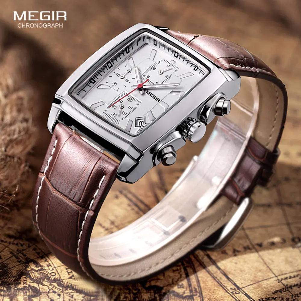Megir Square Chrono Elegance