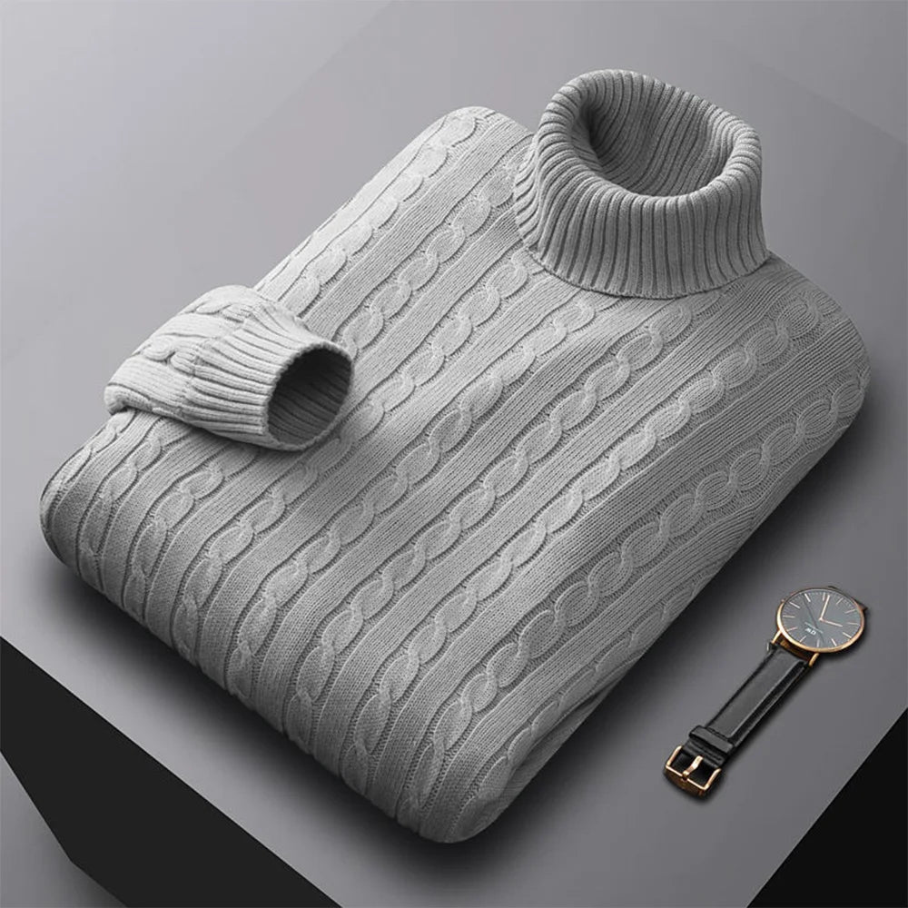 Eternal Elegance – Men's Turtleneck Sweater